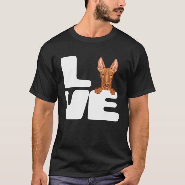 I Love My Pharaoh Hound Dog T-Shirt (Vorderseite)