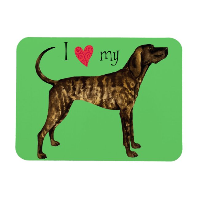 I Love my Plott Hound Magnet (Horizontal)