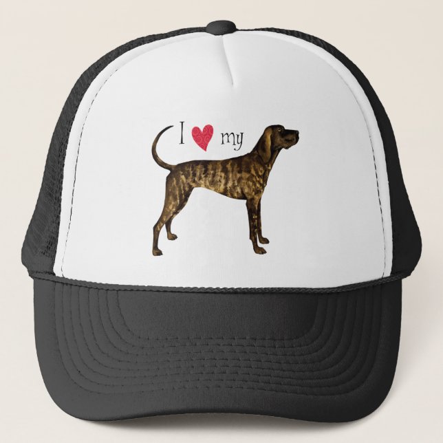 I Love my Plott Hound Truckerkappe (Vorderseite)