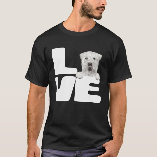 I Love My Soft Coated Wheaten Terrier Dog T-Shirt (Vorderseite)