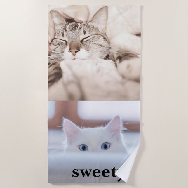 I love my sweet little cat photo strandtuch (Vorderseite)