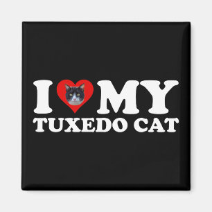 I Love My Tuxedo Cat Magnet