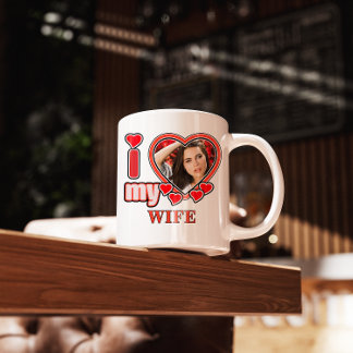 I Love My Wife Personalized Valentines Day Heart Kaffeetasse