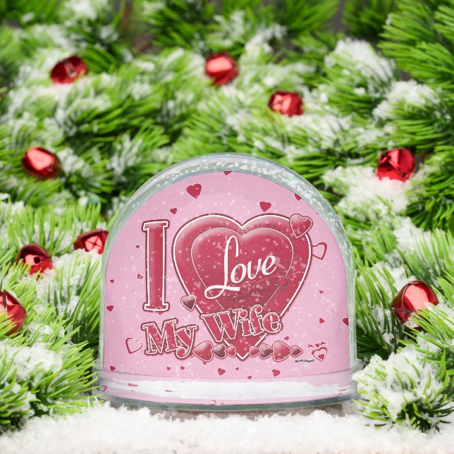 I Love My Wife red - hearts Schneekugeln (Weihnachten)