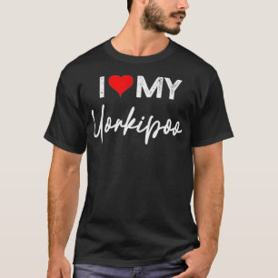 I Love My Yorkipoo Red Heart Gift Beloved Valentin T-Shirt