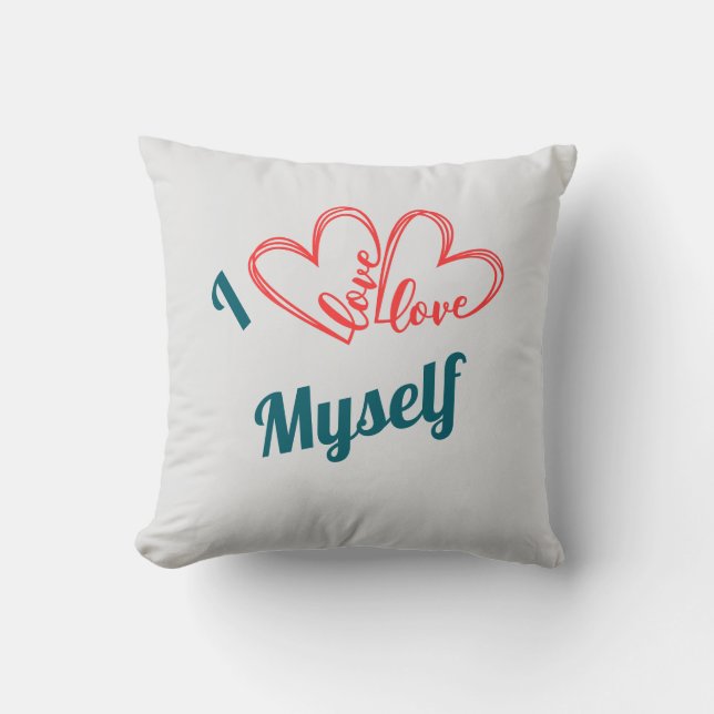 I Love Myself - Self-Care Button Kissen (Vorderseite)