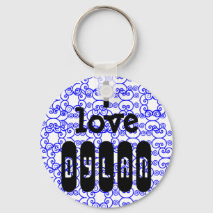 I love *name keychain schlüsselanhänger