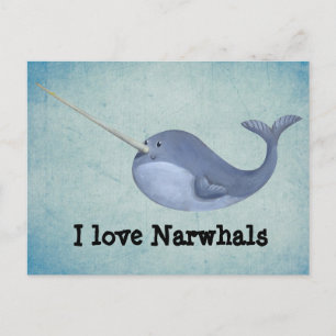 I love Narwhals Postkarte