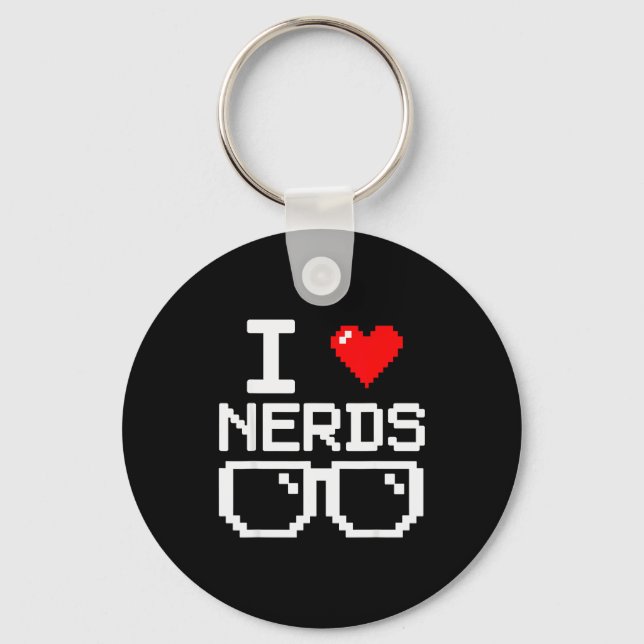 I Love Nerds I Heart Nerds For Science Book Knowle Schlüsselanhänger (Vorderseite)
