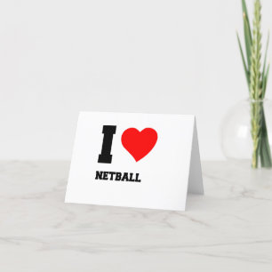 I LOVE NETBALL DANKESKARTE