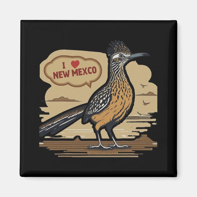 I Love New Mexico Roadrunner  Magnet (Vorne)