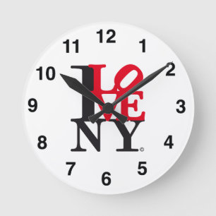 I Love New York NY O'clock L. Edition Runde Wanduhr