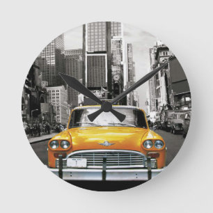 I Love NYC - New York Taxi Runde Wanduhr
