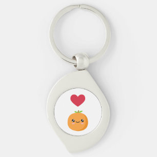 I love Orangen Schlüsselanhänger
