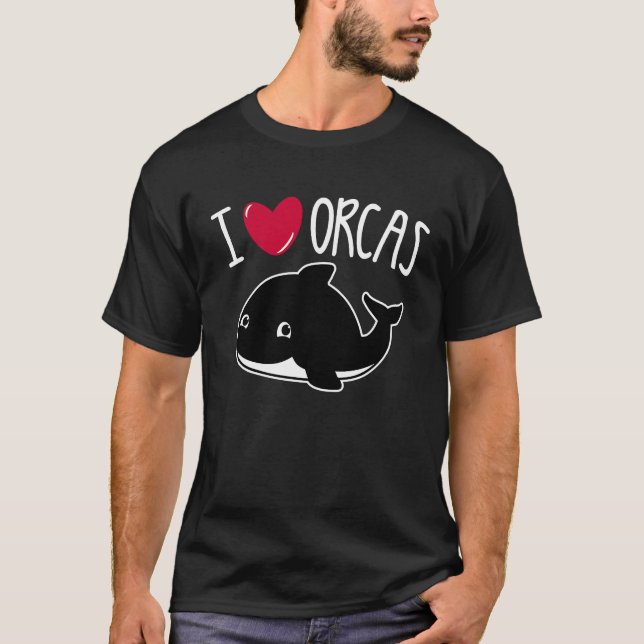 I Love Orcas  Orca Killer Whale  Cute Graphic T-Shirt (Vorderseite)
