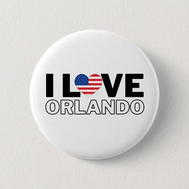 I LOVE ORLANDO - For real Orlandoans! Button (Vorderseite)