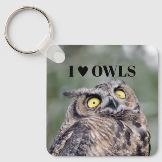 I Love Owls Keychain Schlüsselanhänger