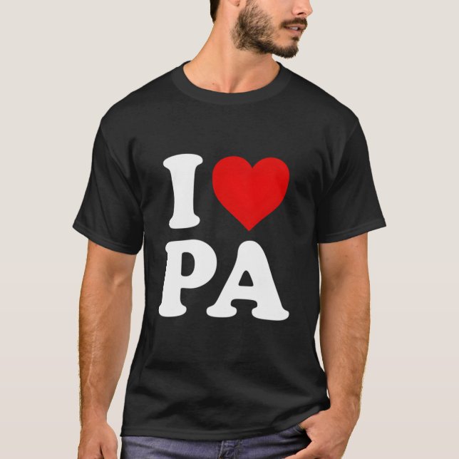 I Love Pa He Pennsylvania T-Shirt (Vorderseite)