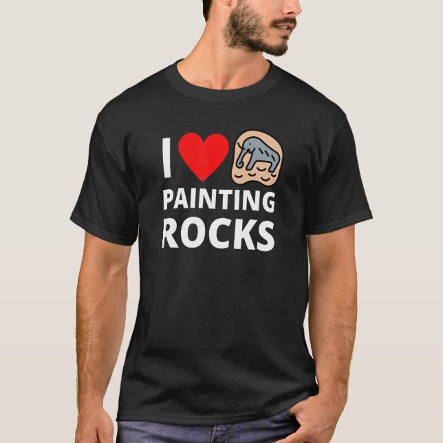 I Love Painting Rocks Heart Rock Kindness Paint Hi T-Shirt (Vorderseite)