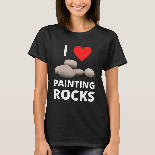 I Love Painting Rocks Heart Rock Kindness Paint Hi T-Shirt (Vorderseite)