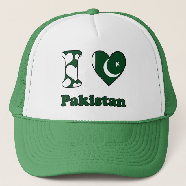 I love Pakistan Truckerkappe (Vorderseite)