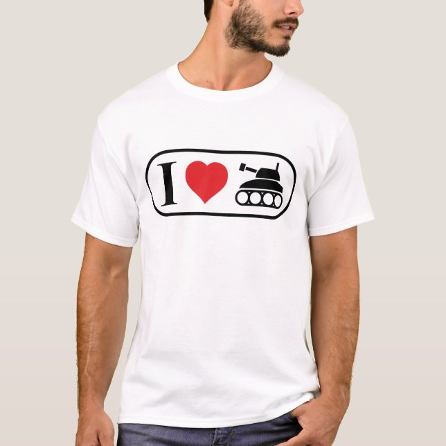 I Love Panzer T-Shirt (Vorderseite)