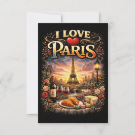I Love Paris Dankeskarte