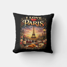 I Love Paris Kissen