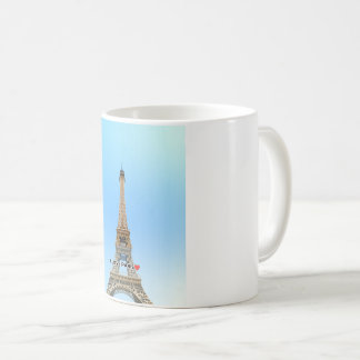 I Love Paris Mug – Eiffel Tower Illustration Coffe Kaffeetasse
