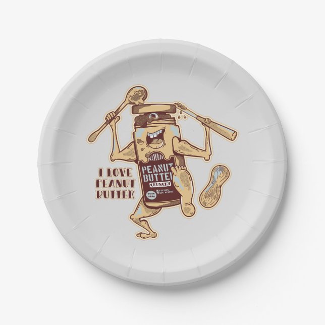 I LOVE PEANUT BUTTER PAPPTELLER (Vorderseite)