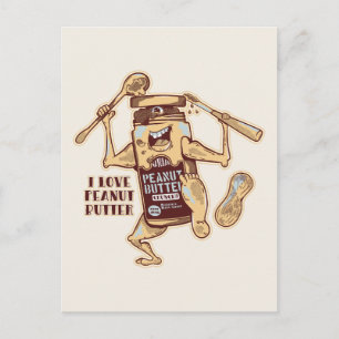 I LOVE PEANUT BUTTER POSTKARTE