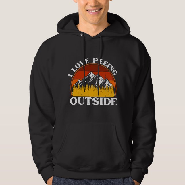 I Love Peeing Outside Retro  Hoodie (Vorderseite)