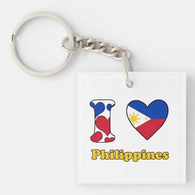 I love Philippines Schlüsselanhänger (Vorderseite)