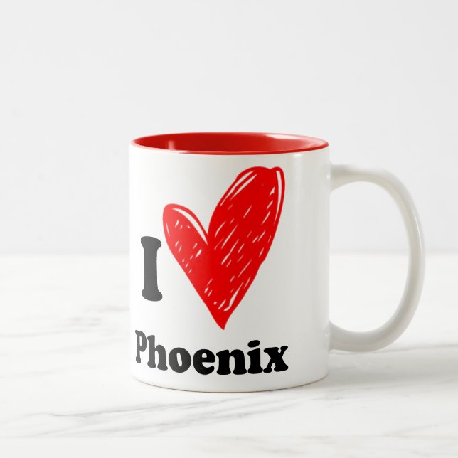 I love Phoenix Zweifarbige Tasse (Rechts)