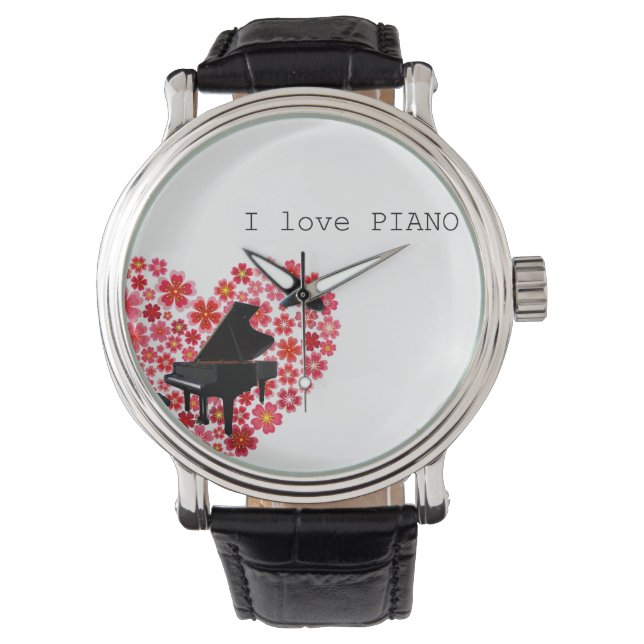 I love PIANO Watch　ピアノの腕時計 Armbanduhr (Vorderseite)