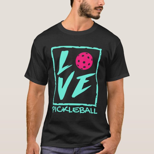 I Love Pickleball  Pickle Ball Player Pickleball T-Shirt (Vorderseite)