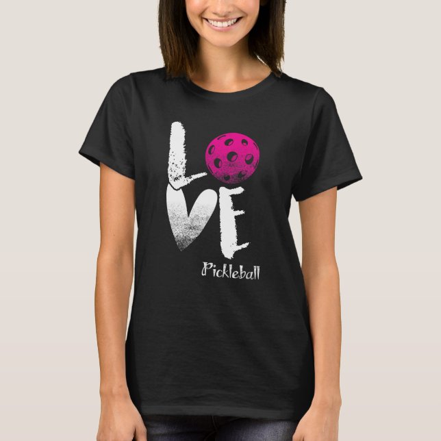 I Love Pickleball T-Shirt Funny Pickle Ball (Vorderseite)