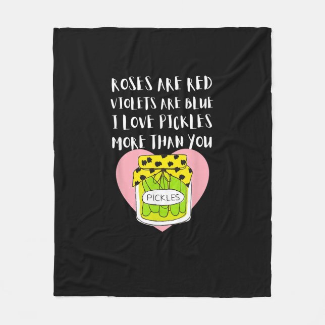 I Love Pickles More Than You Funny Gift Style  Fleecedecke (Vorderseite)