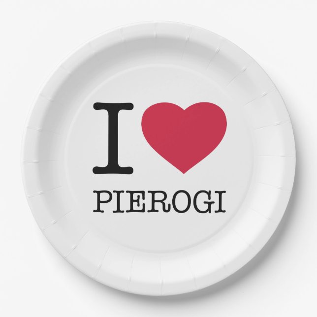 I LOVE PIEROGI PAPPTELLER (Vorderseite)