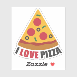 I LOVE PIZZA AUFKLEBER