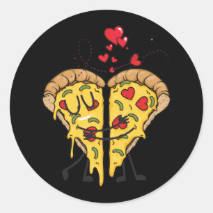 I Love Pizza Fun Fast Food Runder Aufkleber