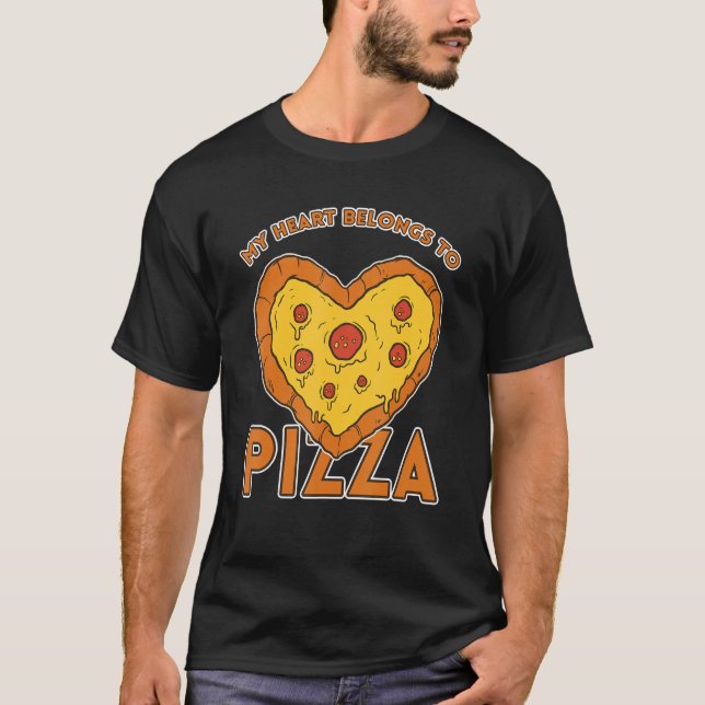 I Love Pizza Heart Valentines Day_4 T-Shirt (Vorderseite)