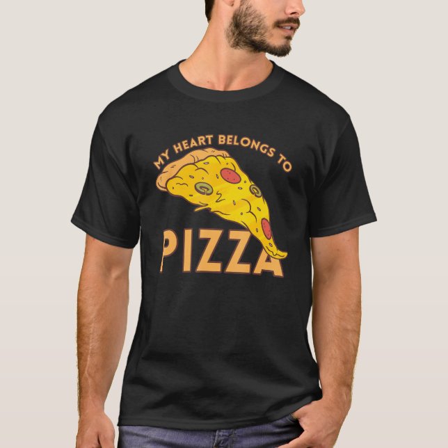 I Love Pizza Heart Valentines Day_5 T-Shirt (Vorderseite)