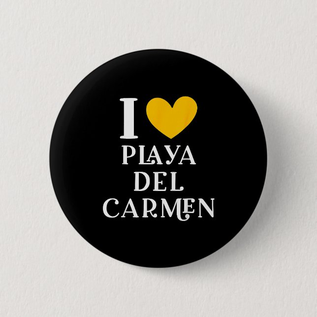 I Love Playa Del Carmen Mexico Vacation _2  Button (Vorderseite)