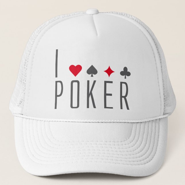 I Love Poker Truckerkappe (Vorderseite)