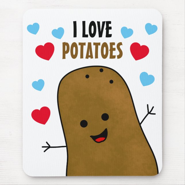 I Love Potatoes Mousepad (Vorne)