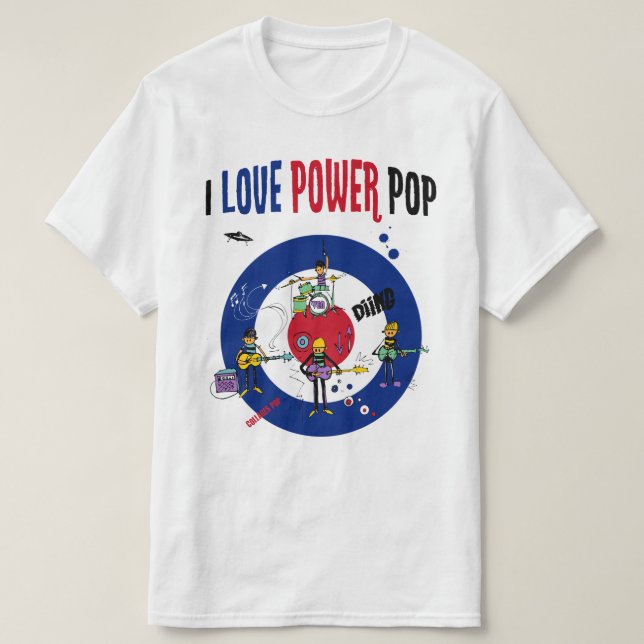 I love powerpop - B T-Shirt (Design vorne)