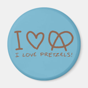 I Love Pretzels Magnet