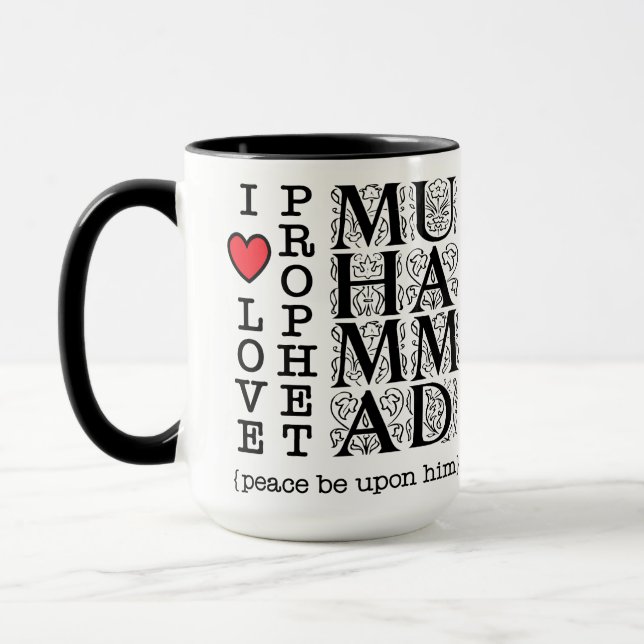 I Love Prophet Muhammad ﷺ Islamic Gift for Muslims Tasse (Links)