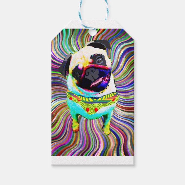 I love PUG Geschenkanhänger (Vorderseite)